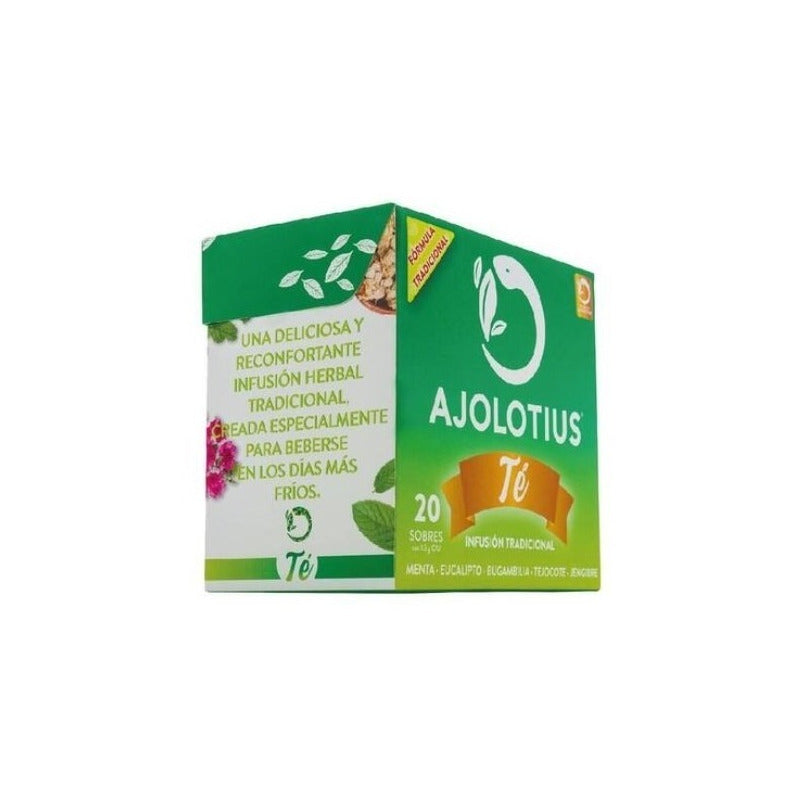 Ajolotius Té Alivio Resfriado Mezcla Herbal 20 Sobres