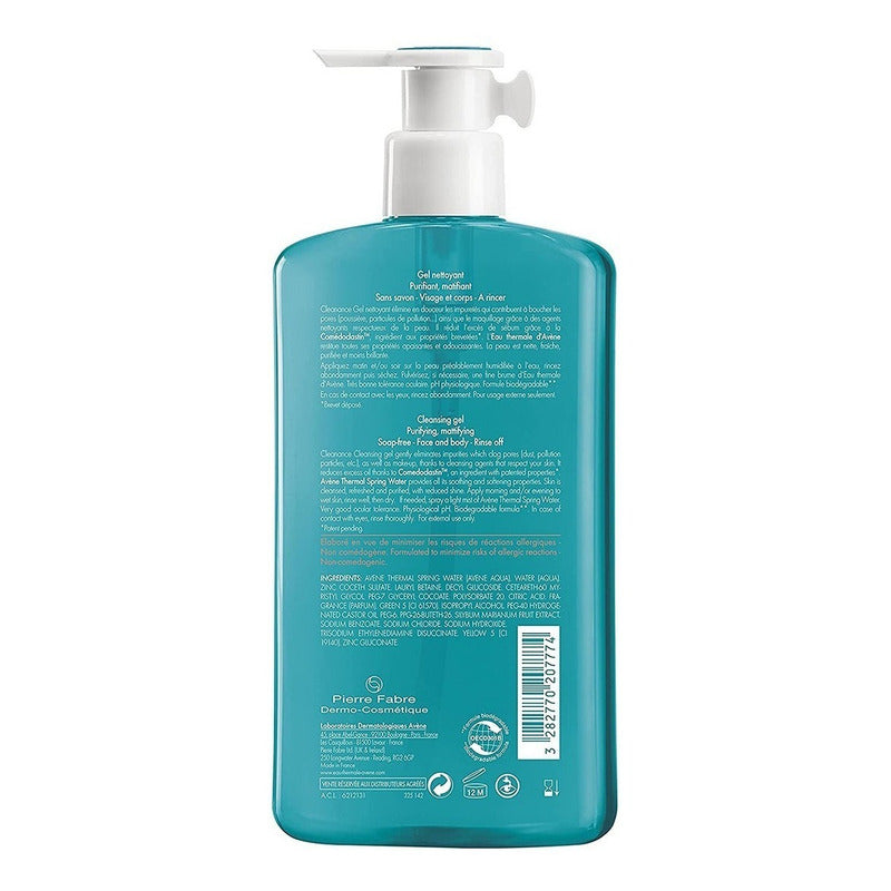 Gel Limpiador Avène Cleanance Purificador Rostro 400ml Tipo De Piel Grasa Con Imperfecciones
