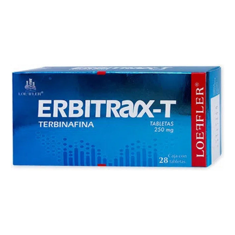 Erbitrax-t Terbinafina 250mg Caja Con 28 Tabletas Loeffler