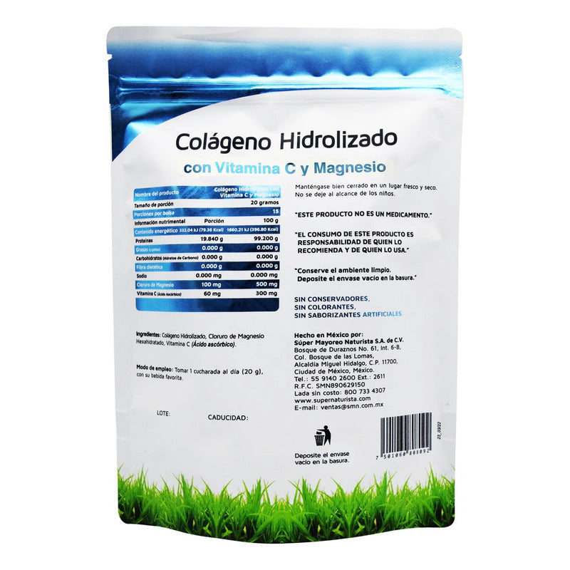 Colageno Hidrolizado Vitamina C Y Magnesio Para Osteoporosis