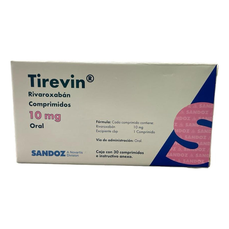 Tirevin Rivaroxabán 10mg Comprimidos Caja Con 30