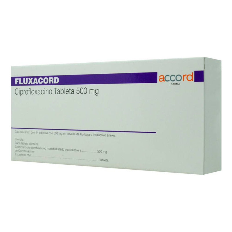 Fluxacord Tabletas 500 Mg, 14 Tabletas