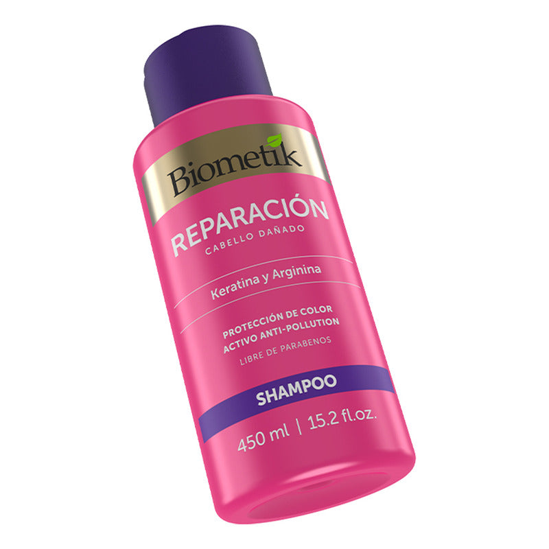 Shampoo Biometik Reparación Keratina Y Arginina 450 Ml