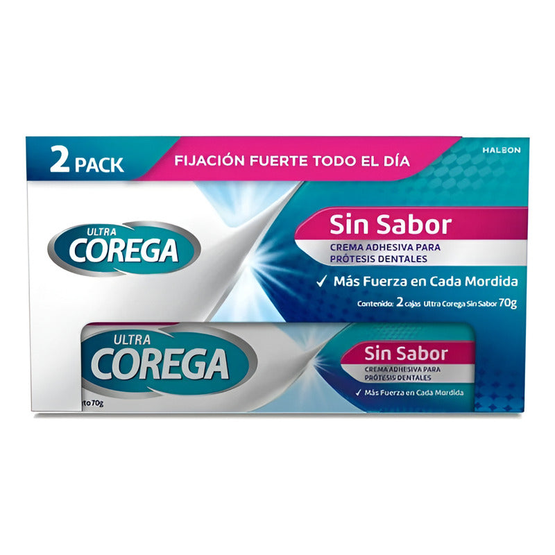Pack 2 Corega Ultra Sin Sabor 70g