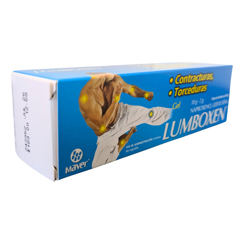 Lumboxen Gel Con Naproxeno Y Lidocaína, Alivia Dolores Musculares, 60 G