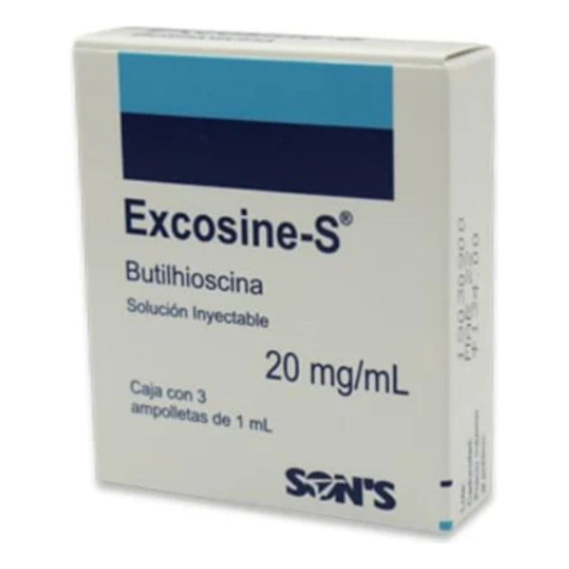 Excosine-s Butilhioscina Sol Inyectable 20mg/ml 3 Ampolletas