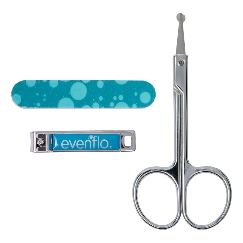 Set Manicure Para Bebe Evenflo Tijeras Cortauñas Lima Con Diseño