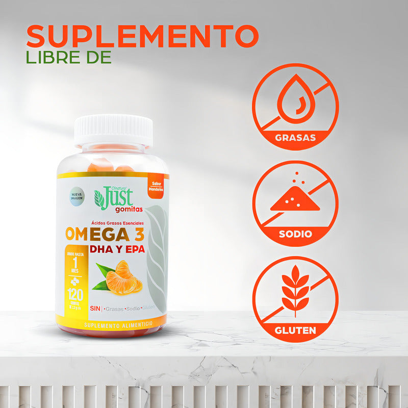 Just Omega 3 120 Gomitas Olnatura Mandarina