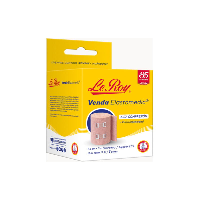 Venda De Alta Compresión Le Roy 7.5cm X 5m