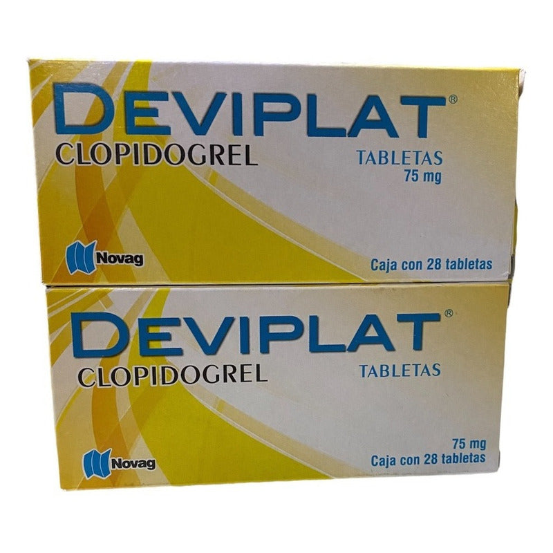 2 Cajas Deviplat Clopidogrel 75mg 28 Tabs Cu