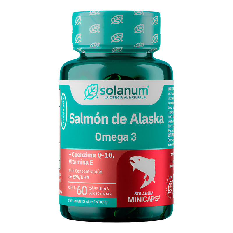 Salmon De Alaska Omega 3 Coezima Q10 60 Minicaps Solanum - Na