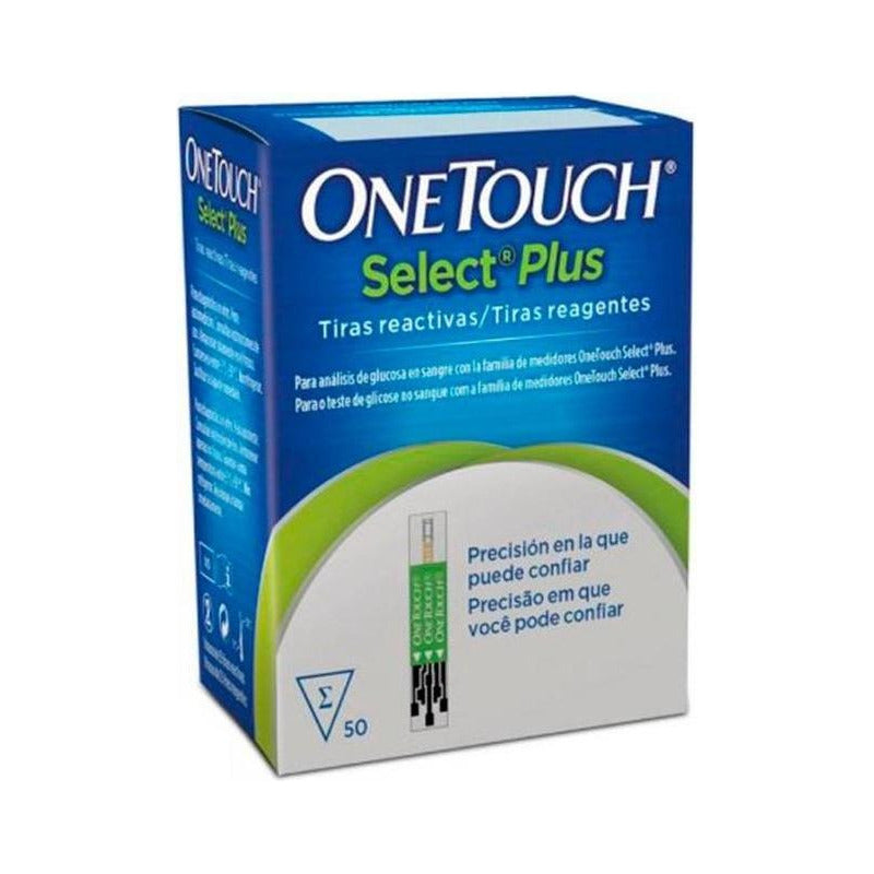 One Touch Select Plus 50 Tiras Para Glucometro