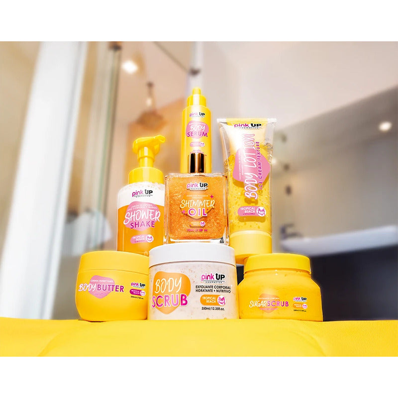 Body Serum Suero Corporal Con Destellos Luminosos Pink Up Fragancia Tropical Beach