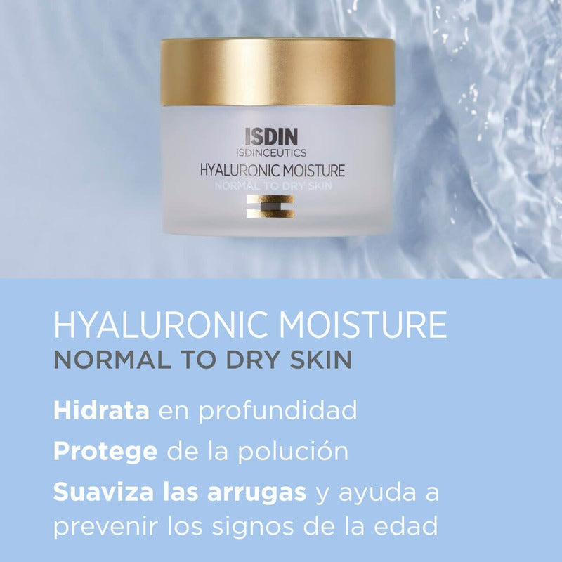 Isdin Crema Hyaluronic Moisture Piel Normal Refill 50g Normal Día/noche