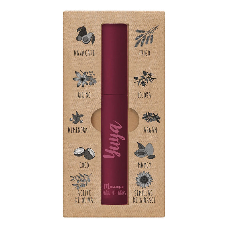 Yuya-máscara De Pestañas 10 Aceites Naturales-color Borgoña Borgoña