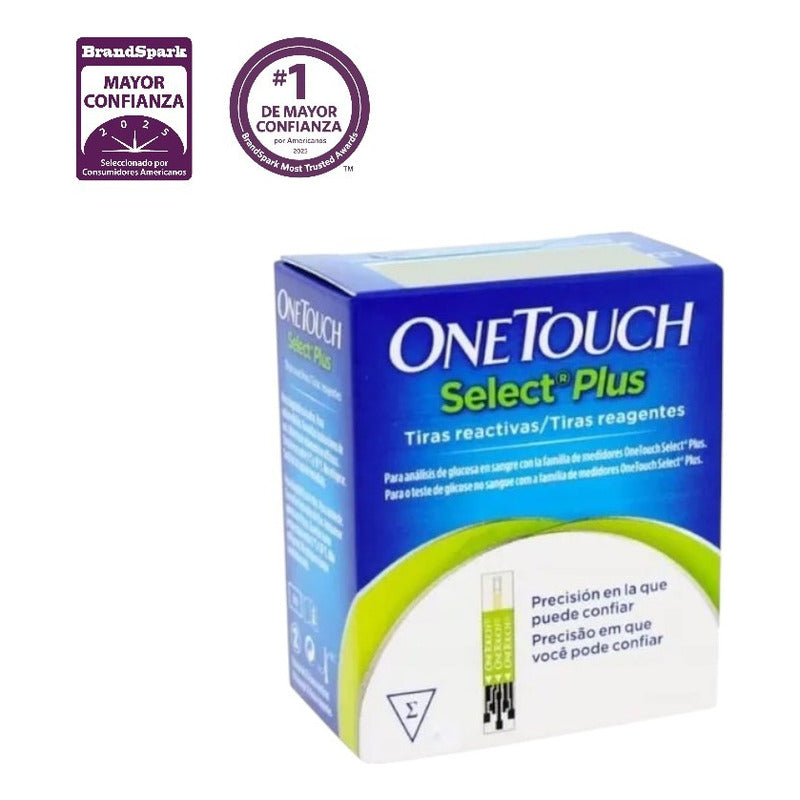One Touch Select Plus 50 Tiras Para Glucometro