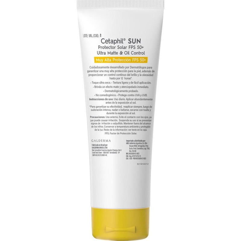 Protector Solar Oil Control Con Fps 50 Cetaphil Sun 50 Ml