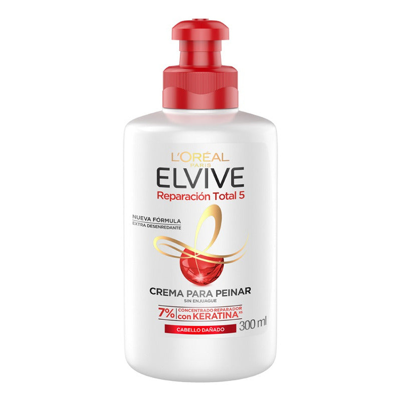 Elvive Loreal Crema Para Peinar Reparación Total 5 300 Ml