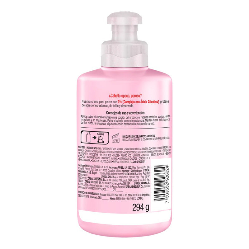 Crema Para Peinar Glycolic Gloss Ácido Glicólico Elvive