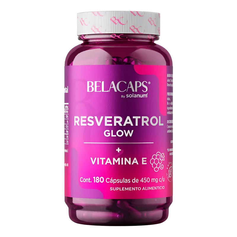 Suplemento En Cápsula Belacaps Resveratrol De Belacaps Solanum Resveratrol Glow X 450mg