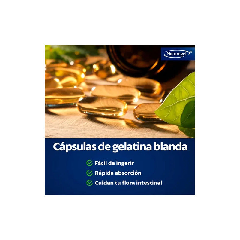 Naturagel Ácido Hialuronico, Aloe Vera Y Vitaminas 30cap Sabor Sin Sabor