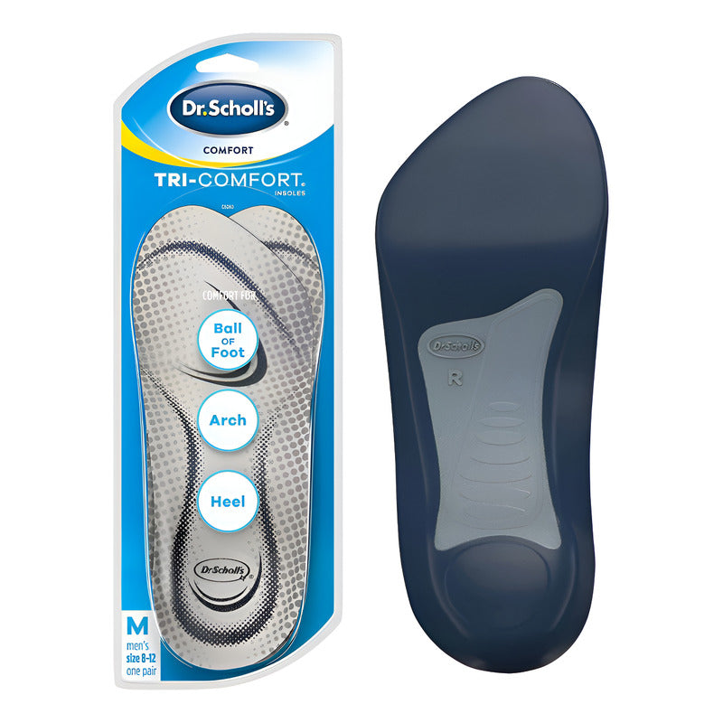 Dr. Scholl's Plantillas Tri Confort Caballero 26-30 Azul Petróleo