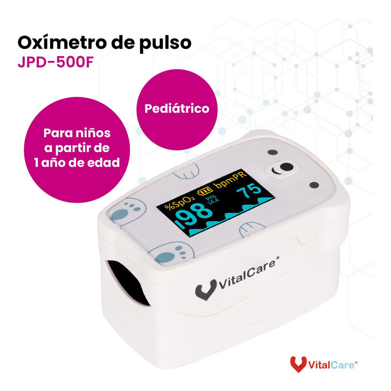 Oxímetro De Pulso Pediátrico Vitalcare Jpd-500f Blanco