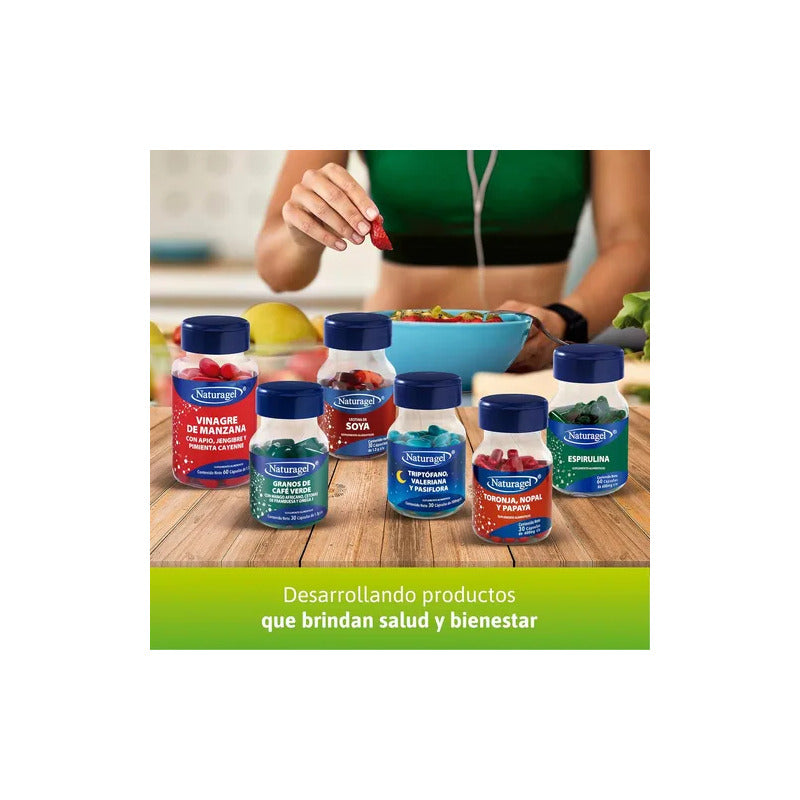 Naturagel Ácido Hialuronico, Aloe Vera Y Vitaminas 30cap Sabor Sin Sabor