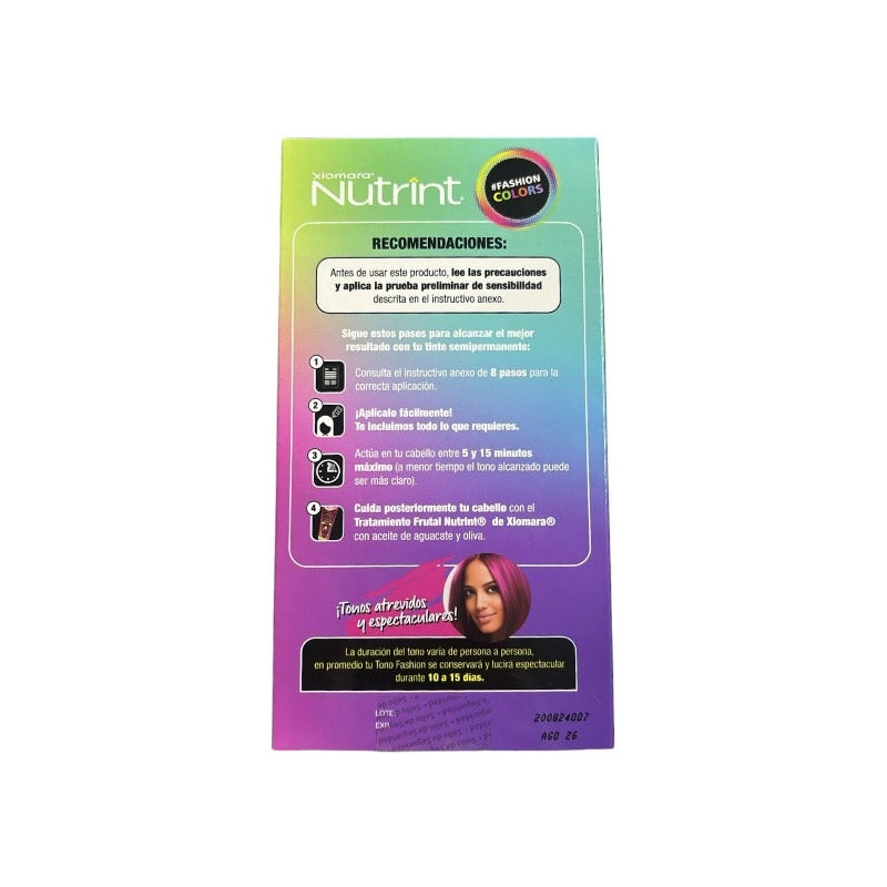 Xiomara Nutrint Tinte Semi Permanente Fashion Colors