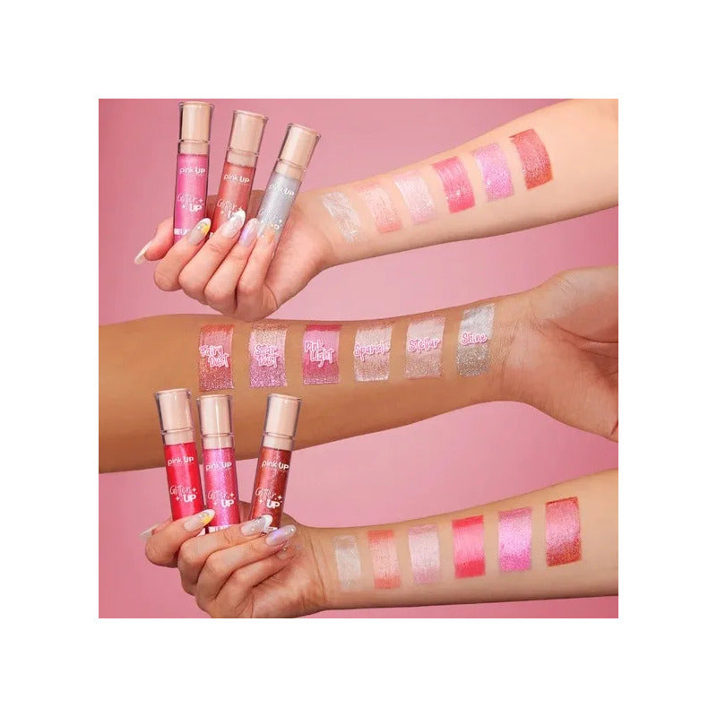 Lip Gloss Hidratante Con Brillos Glitter Up Pink Up Acabado Brillante Color 06 Fairy Dust