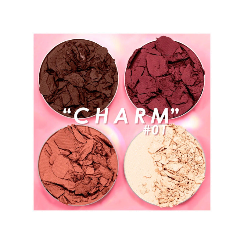 Pink Up Cuarteto De Sombras Para Ojos Paleta Glam 01 Charm