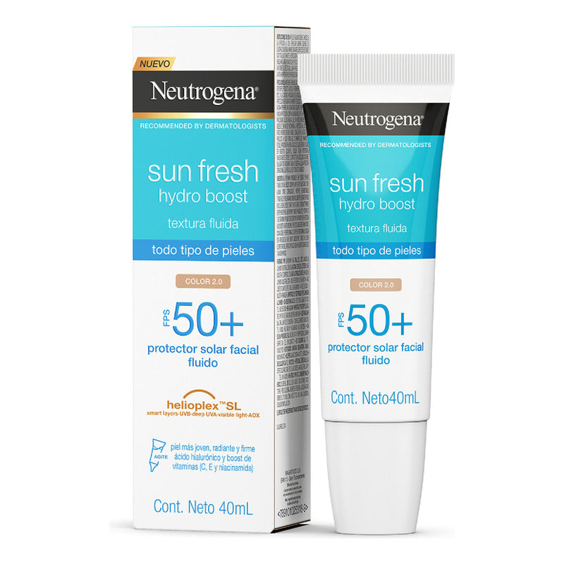 Neutrogena Sun Fresh Hydro Boost Tono Claro Fps 50+ 40ml