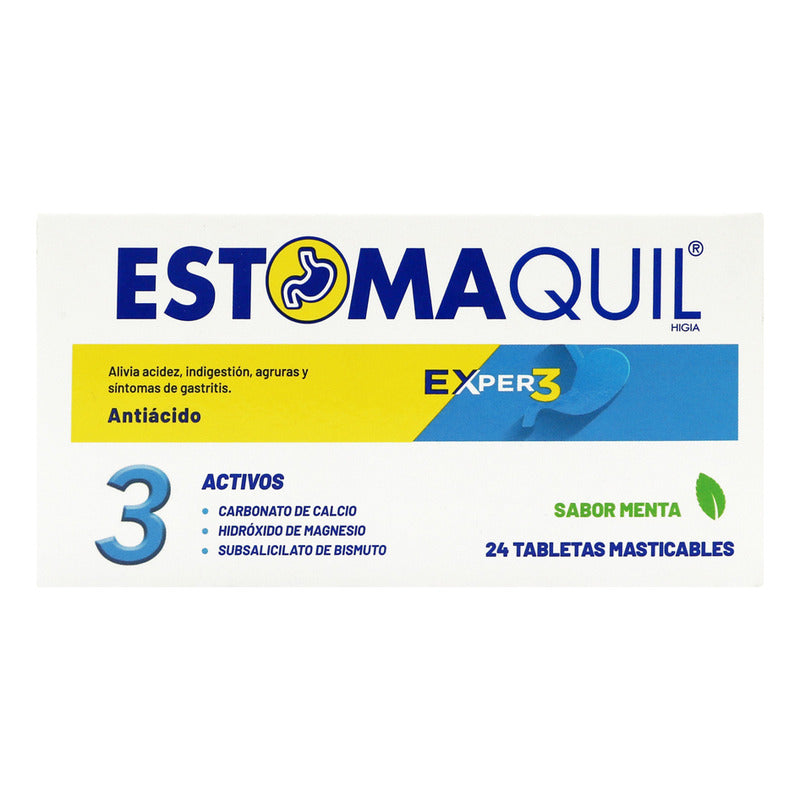 Estomaquil Exper3 Tableta Masticable, 24 Tabletas