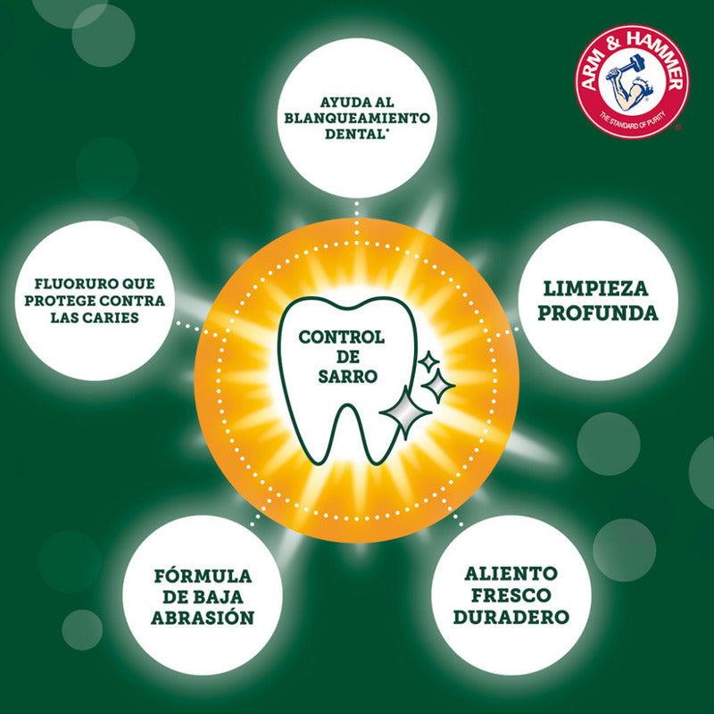 Arm & Hammer Pasta Dental Advance White 121g Control Sarro Sabor Menta