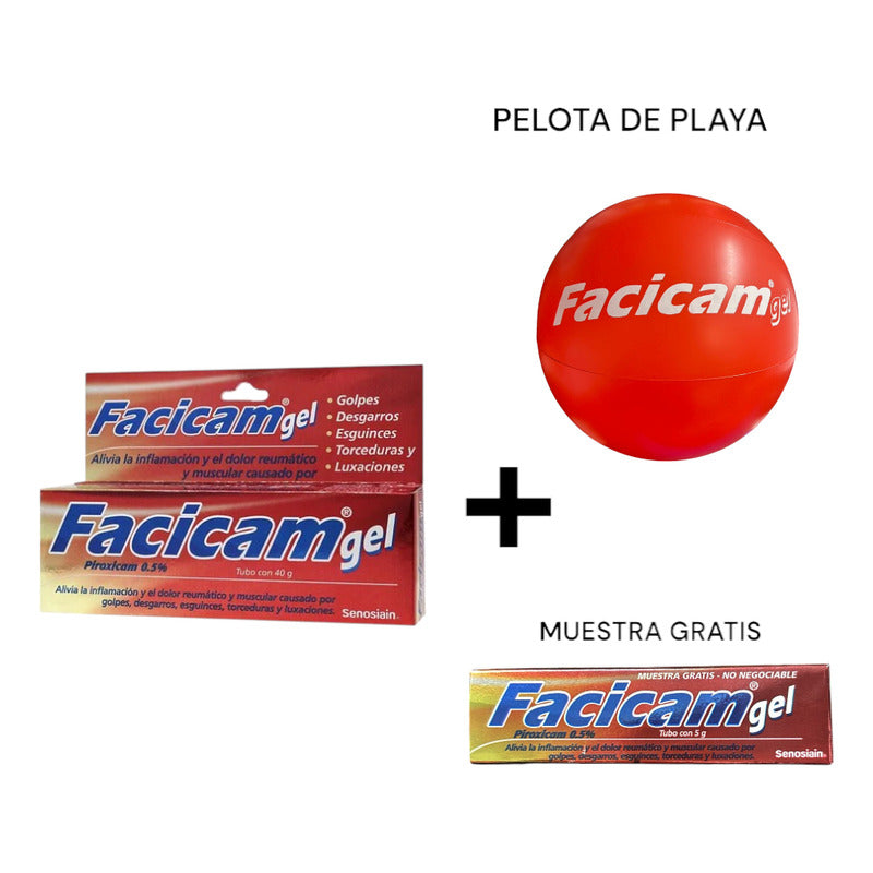 Facicam Gel Piroxicam 0.5% 40 G + Regalo + Muestra Gratis