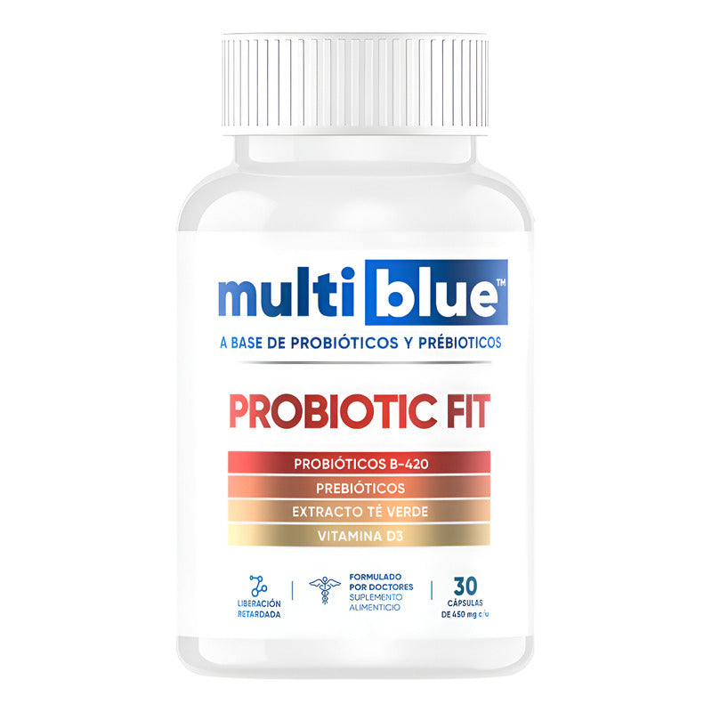 Multiblue Probiotic Fit Frasco Con 60 Capsulas De 450mg C/u Sin Sabor