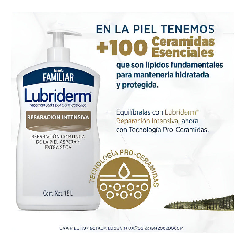 Lubriderm Reparación Intensiva Loción Corporal, Humectación Profunda, Tamaño Familiar 1.5 L Neutra