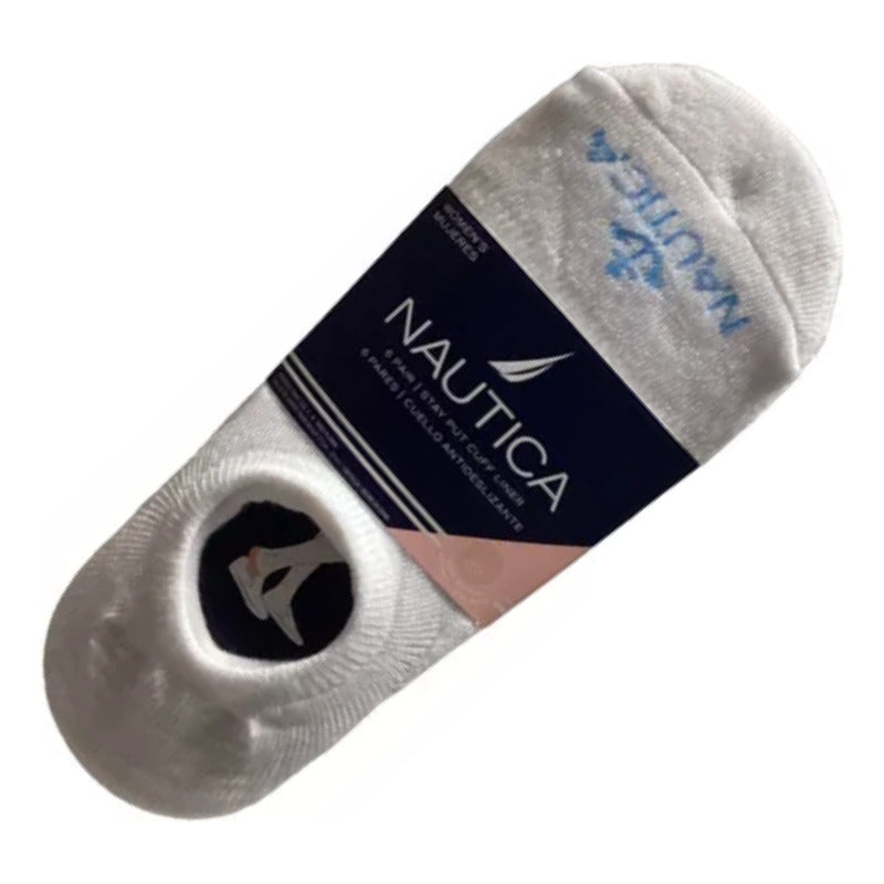 Nautica Calcetín Corto(calcetín Invisible)mujer 4-8 Unitalla Blanco Liso 4-8