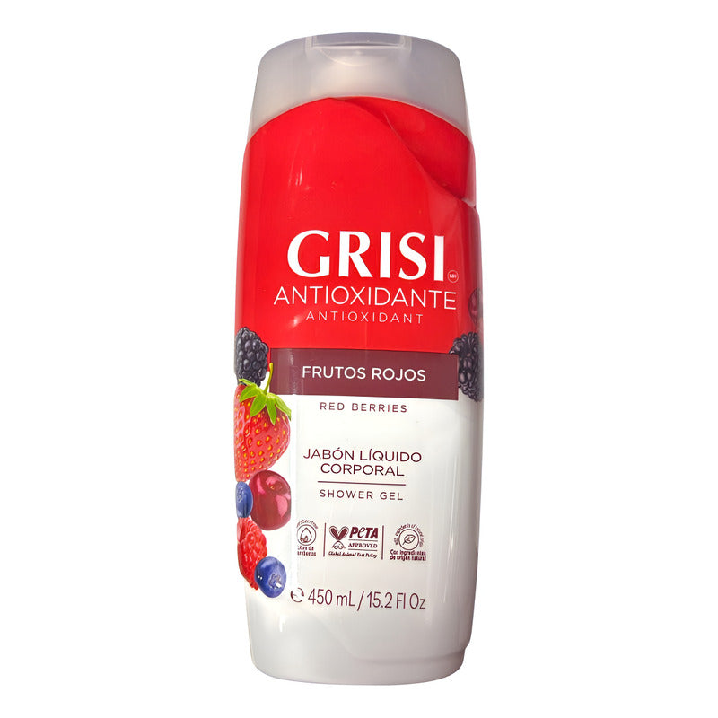 Jabón Líquido Corporal Grisi Frutos Rojos Antioxidante 450ml