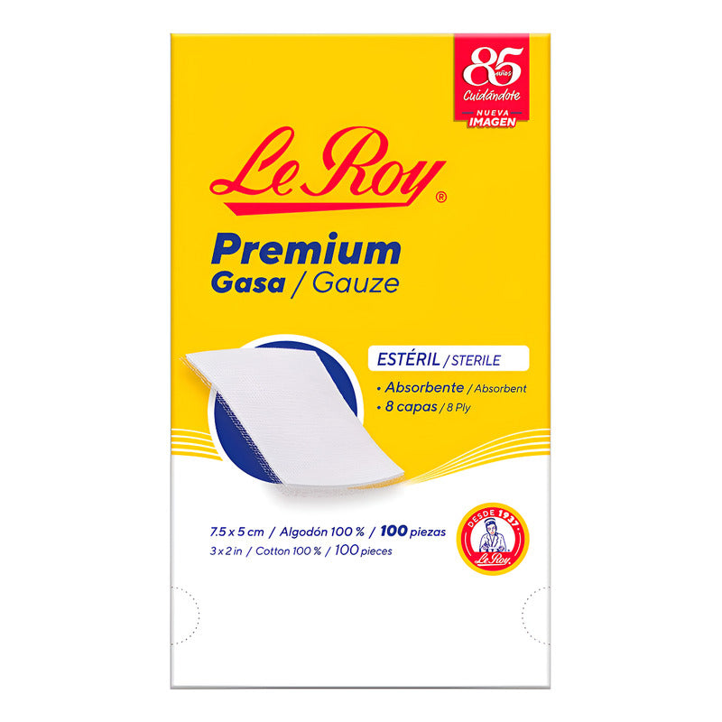 Gasa Leroy 7.5x5 C/100 Color Caja 100 Unidades