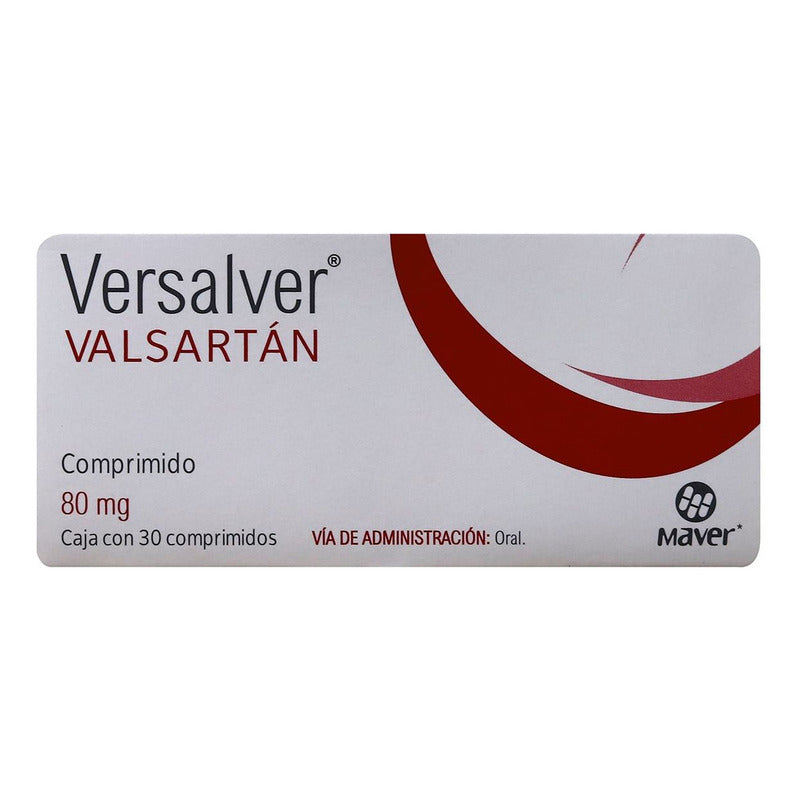 Versalver Valsartán Caja C/30 Comprimidos De 80mg C/u