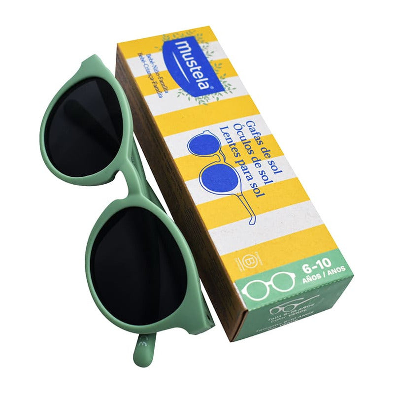 Mustela Lentes Solares Para Niños 6 - 10 Años Ovalado Verde Claro Gris Oscuro Verde Claro Verde Claro