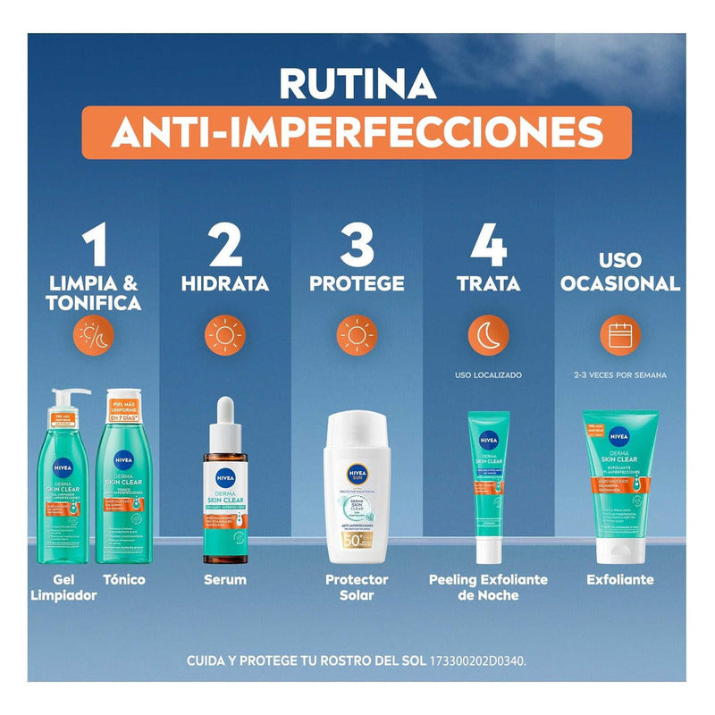 Nivea Sun Derma Skin Clear Fps50 40ml Facial Invisible