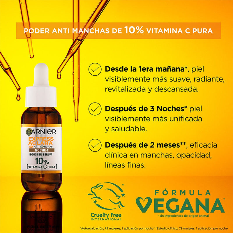 Garnier Skinactive Serum Express Aclara Viatamina C Noche - Todo Tipo De Piel - Noche