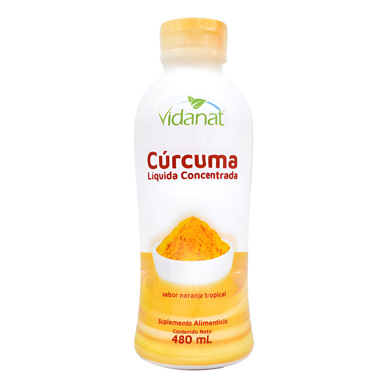 Vidanat Curcuma Liquida  480ml Sabor  Naranja Tropical