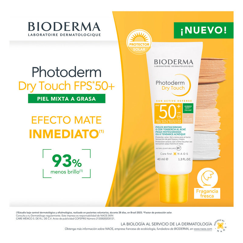 Bioderma Photoderm Dry Touch Bloqueador Solar Muy Claro 40ml