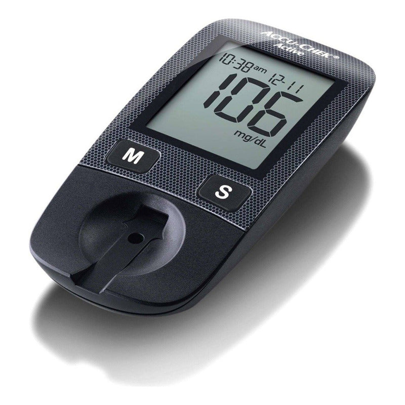 Accu Chek Glucómetro Active Con 10 Tiras Y 10 Lancetas Color Sin Color
