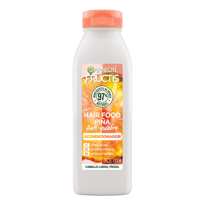 Garnier Fructis Hair Food Piña Acondicionador Para Cabello Largo Y Frágil 300 Ml