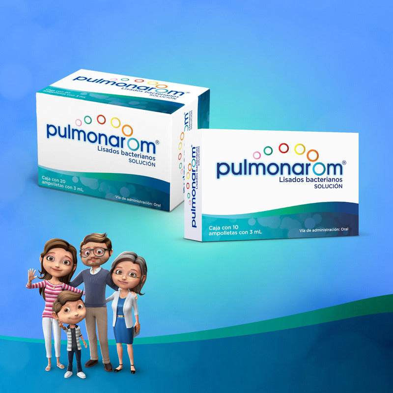 Pulmonarom Lisados Bacterianos 10 Ampolletas De 3 Ml. Auxiliar En Infecciones De Vías Respiratorias Acortando El Tiempo De Tratamiento