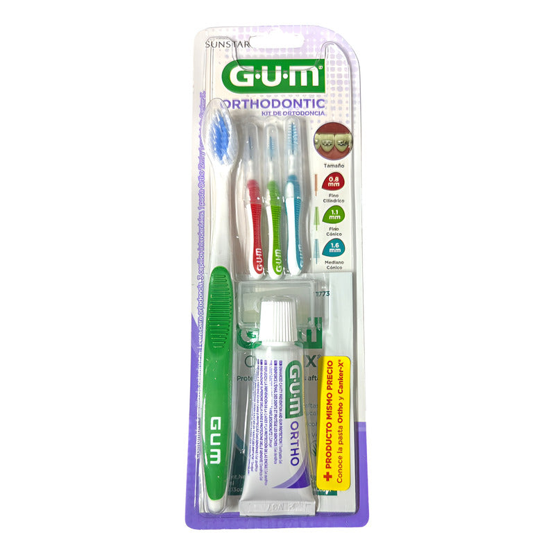 Kit De Ortodonciahigiene Bucal Gum 6 Piezas